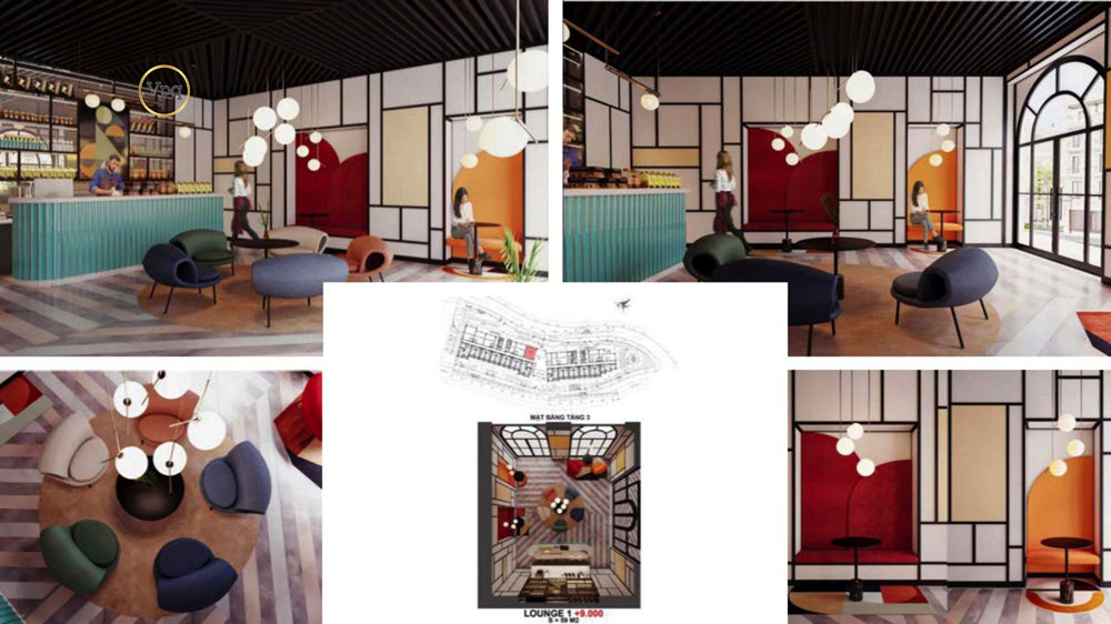 Lounge 1 - 59m2 tại tầng 3